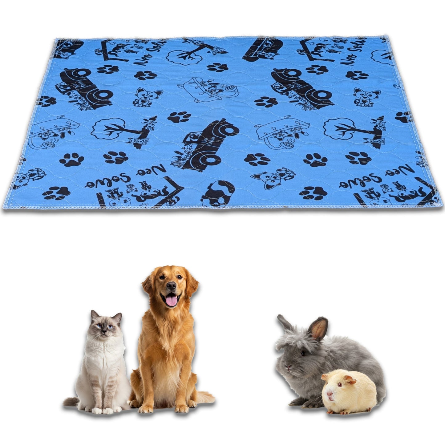 Non-Slip and Absorbent Mat - Potty Training - Cage Bottom - Under Bowls - Available in Multiple Colors and Sizes