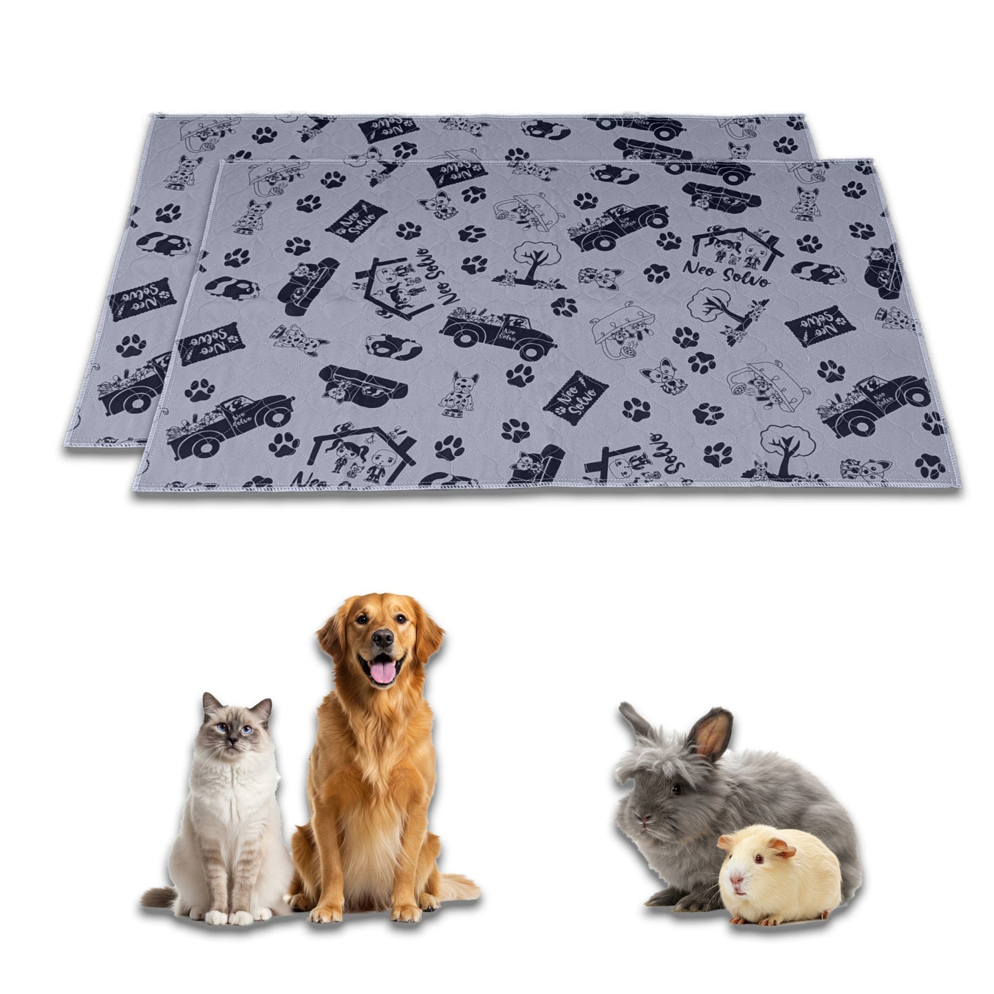 Non-Slip and Absorbent Mat - Potty Training - Cage Bottom - Under Bowls - Available in Multiple Colors and Sizes