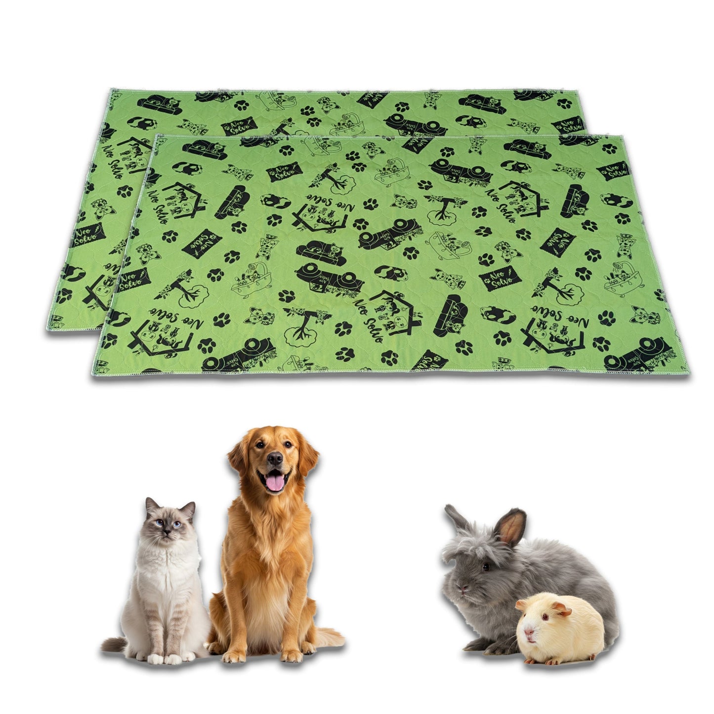 Non-Slip and Absorbent Mat - Potty Training - Cage Bottom - Under Bowls - Available in Multiple Colors and Sizes