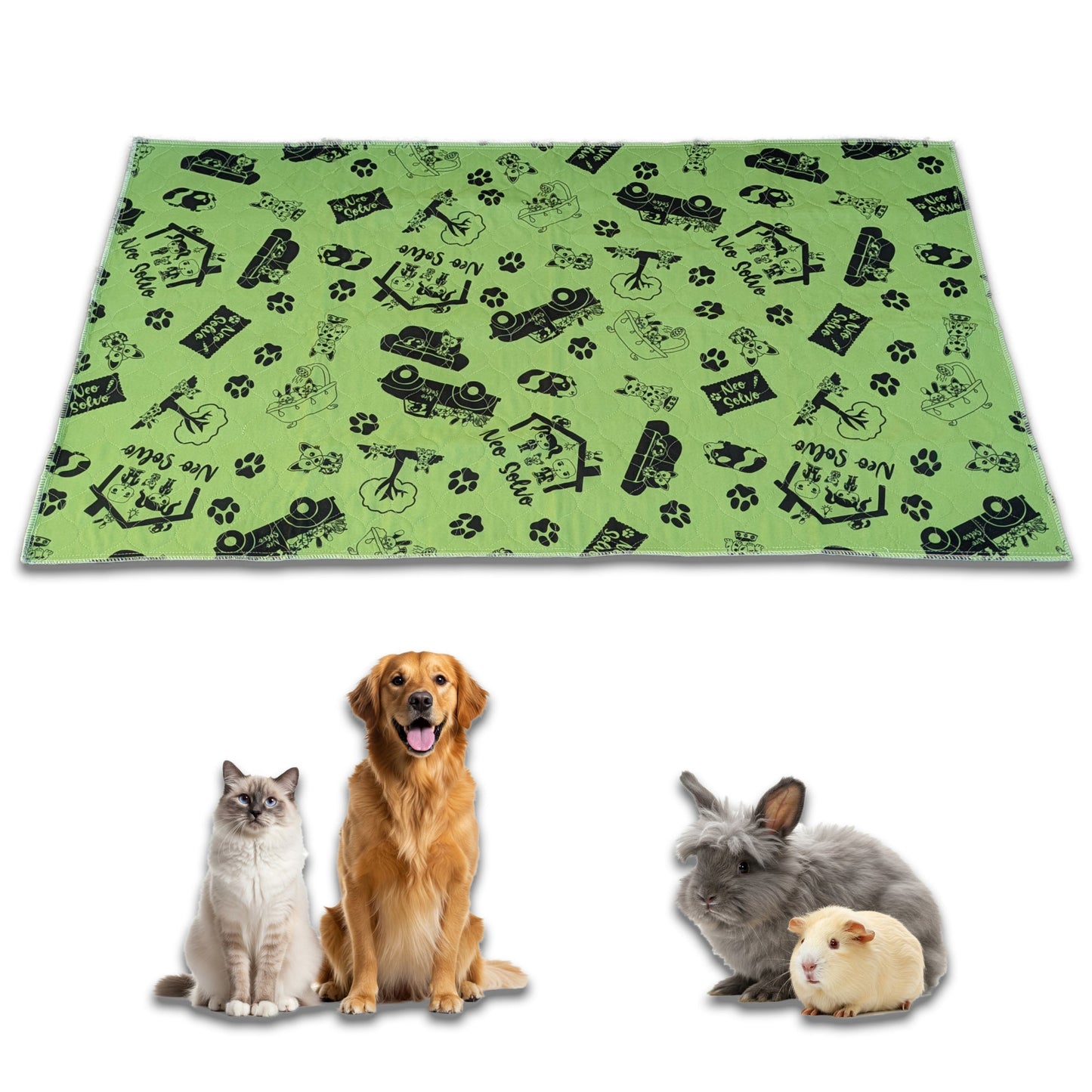 Non-Slip and Absorbent Mat - Potty Training - Cage Bottom - Under Bowls - Available in Multiple Colors and Sizes