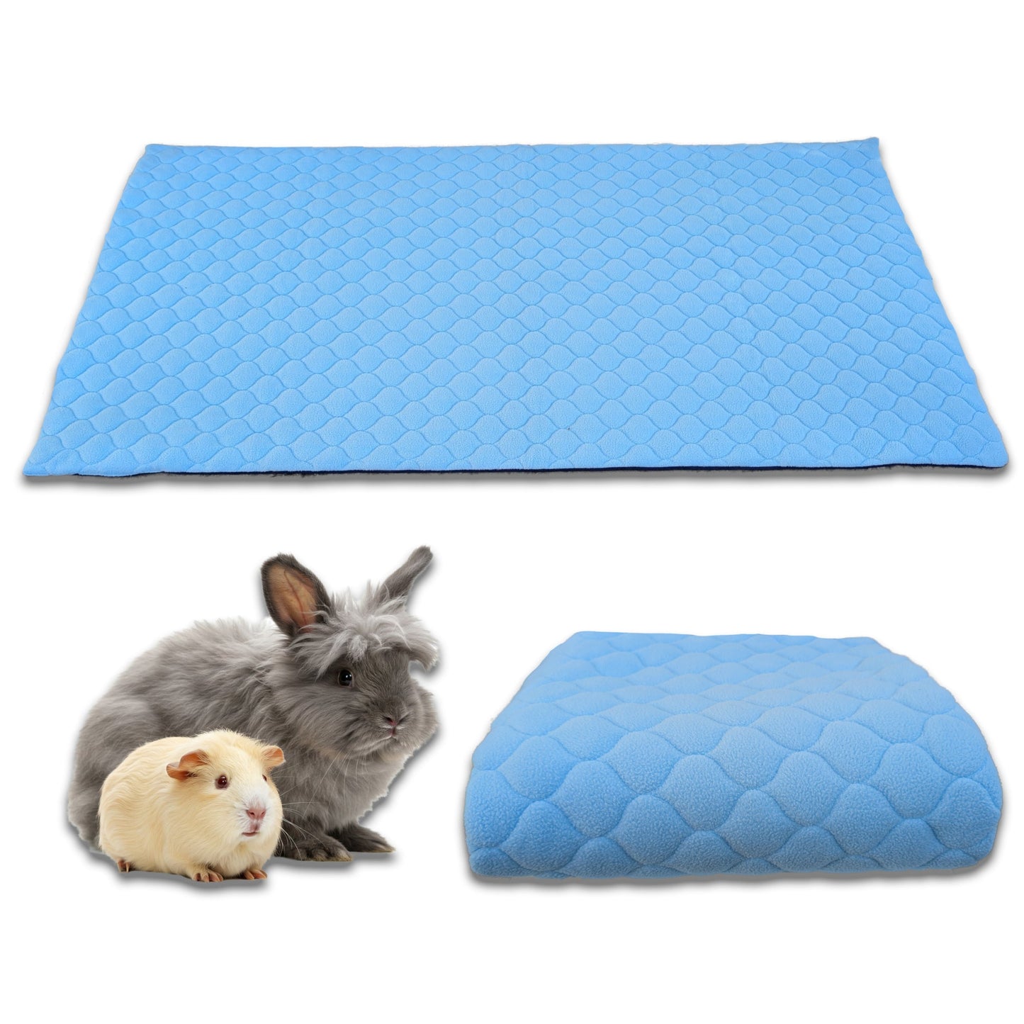 Fleece Guinea Pig and Rabbit Litter Mat - Absorbent and Waterproof - Easy to Clean - for C&C Cage and Enclosure - Available in Multiple Colors and Sizes