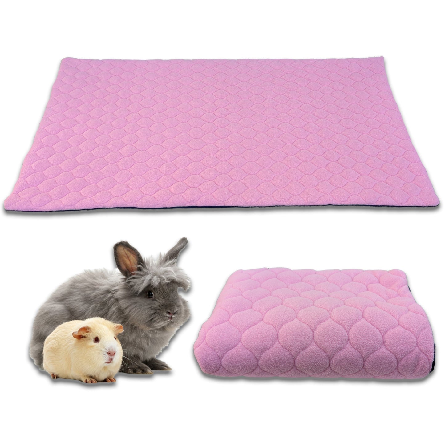 Fleece Guinea Pig and Rabbit Litter Mat - Absorbent and Waterproof - Easy to Clean - for C&C Cage and Enclosure - Available in Multiple Colors and Sizes