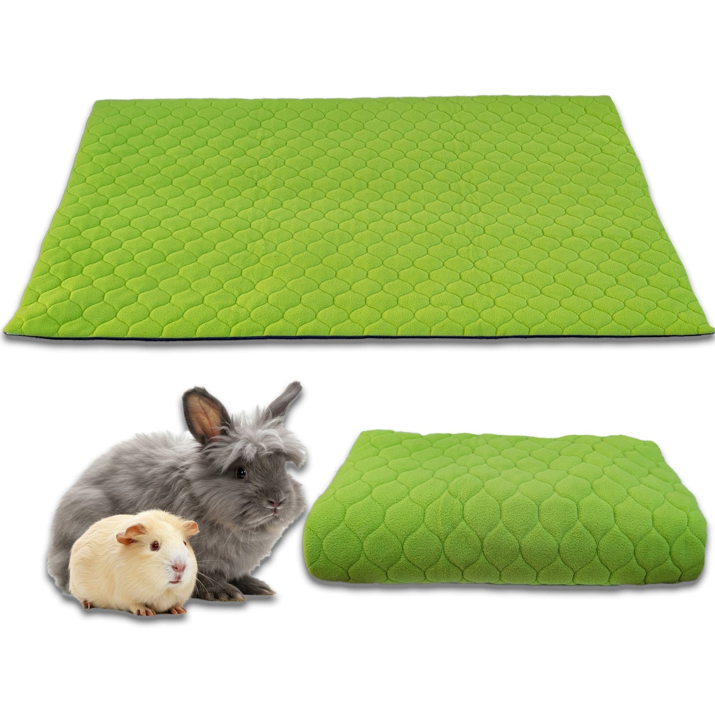 Fleece Guinea Pig and Rabbit Litter Mat - Absorbent and Waterproof - Easy to Clean - for C&C Cage and Enclosure - Available in Multiple Colors and Sizes