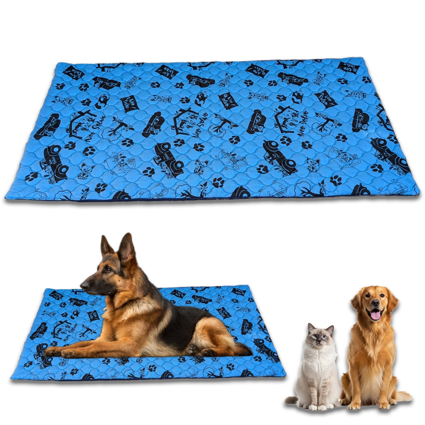 Tapis Imperméable et Confortable pour Chien et Chat - Protège Tout, Aucun liquide ne passe à travers - Disponible en 5 couleurs et 5 tailles