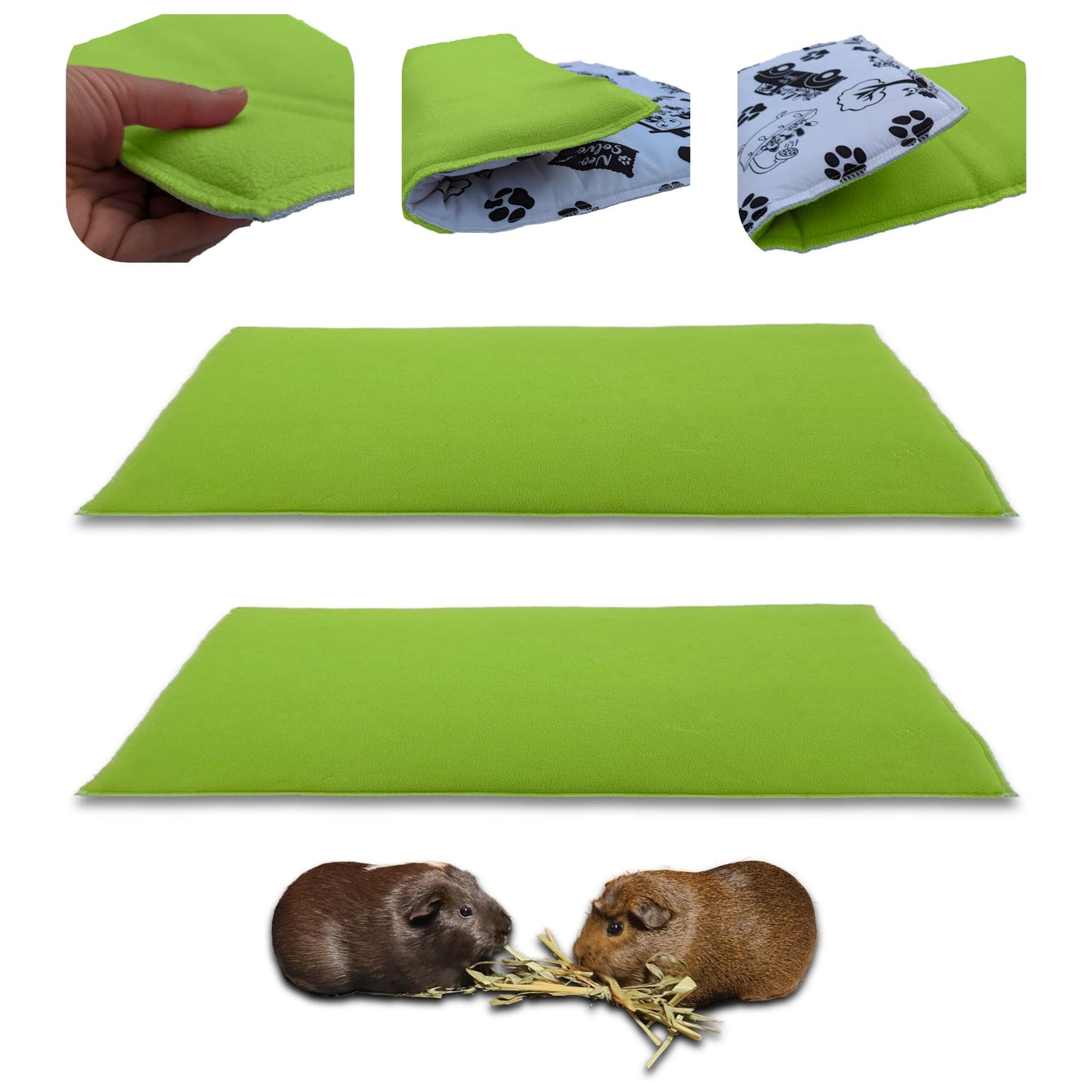 Promo-Paket – Fleece-Spielmatte für Meerschweinchen und Kaninchen – alles in einem, es ist eine Decke, ein riesiger Tunnel, ein Haus, ein Kissen und ein Bett – bequem – erhältlich in mehreren Farben und Größen