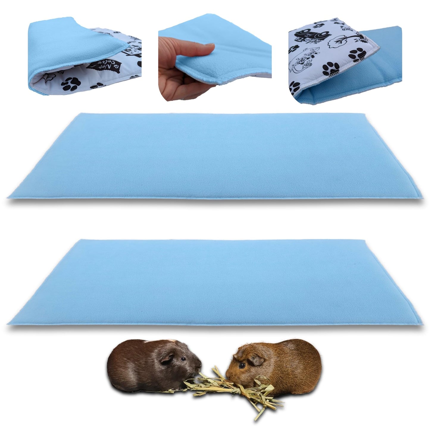 Promo-Paket – Fleece-Spielmatte für Meerschweinchen und Kaninchen – alles in einem, es ist eine Decke, ein riesiger Tunnel, ein Haus, ein Kissen und ein Bett – bequem – erhältlich in mehreren Farben und Größen