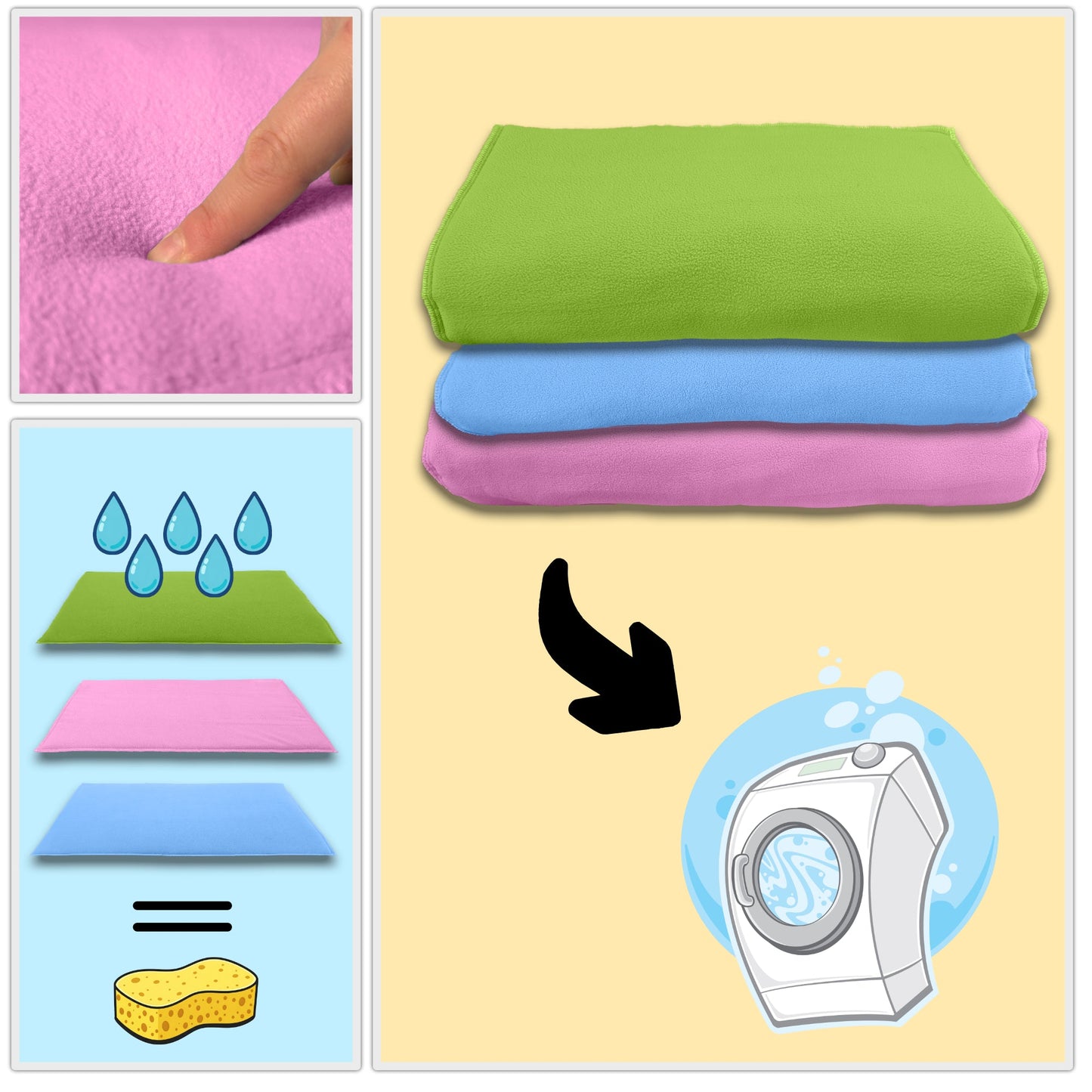 Promo-Paket – Fleece-Spielmatte für Meerschweinchen und Kaninchen – alles in einem, es ist eine Decke, ein riesiger Tunnel, ein Haus, ein Kissen und ein Bett – bequem – erhältlich in mehreren Farben und Größen