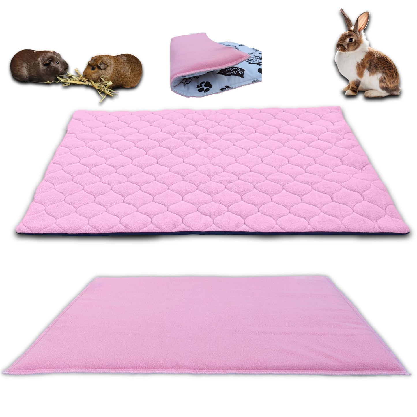 Pack multi-produits - Tapis Litière Polaire + Couverture Polaire Surlitière - Disponible en multiples couleurs et tailles