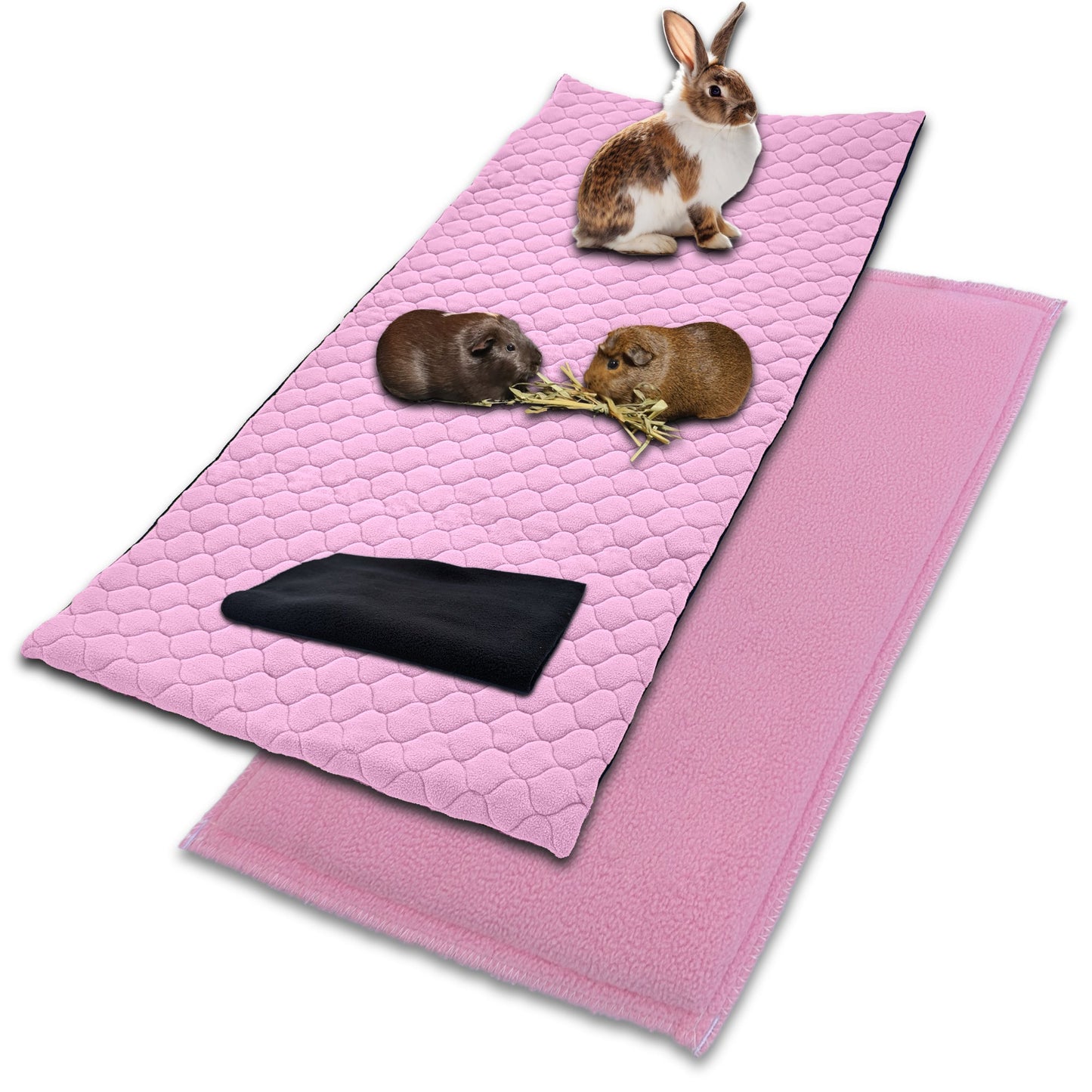 Pack multi-produits - Tapis Litière Polaire + Couverture Polaire Surlitière - Disponible en multiples couleurs et tailles