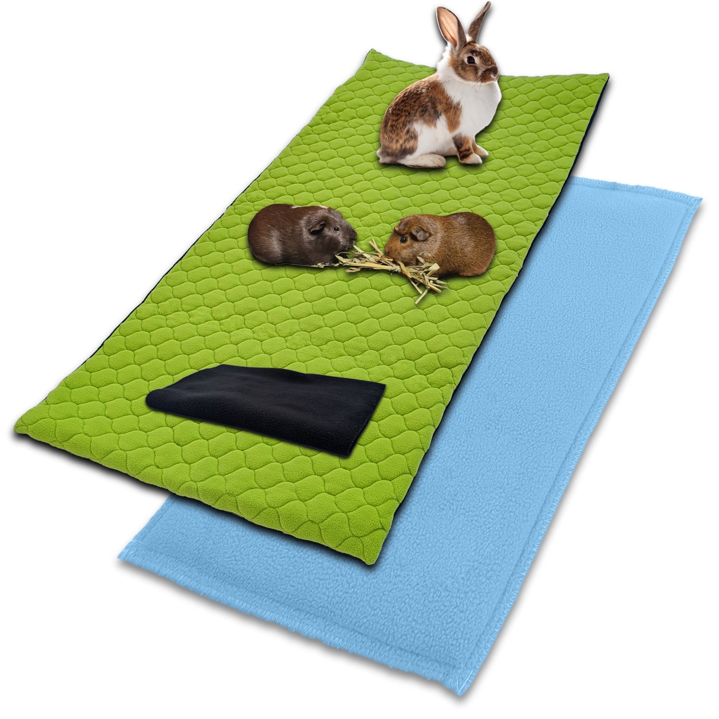 Pack multi-produits - Tapis Litière Polaire + Couverture Polaire Surlitière - Disponible en multiples couleurs et tailles