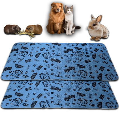 Tapis Antidérapant et Absorbant - Apprentissage de la Propreté - Fond de Cage - Sous les Gamelles  - Disponible en 5 tailles