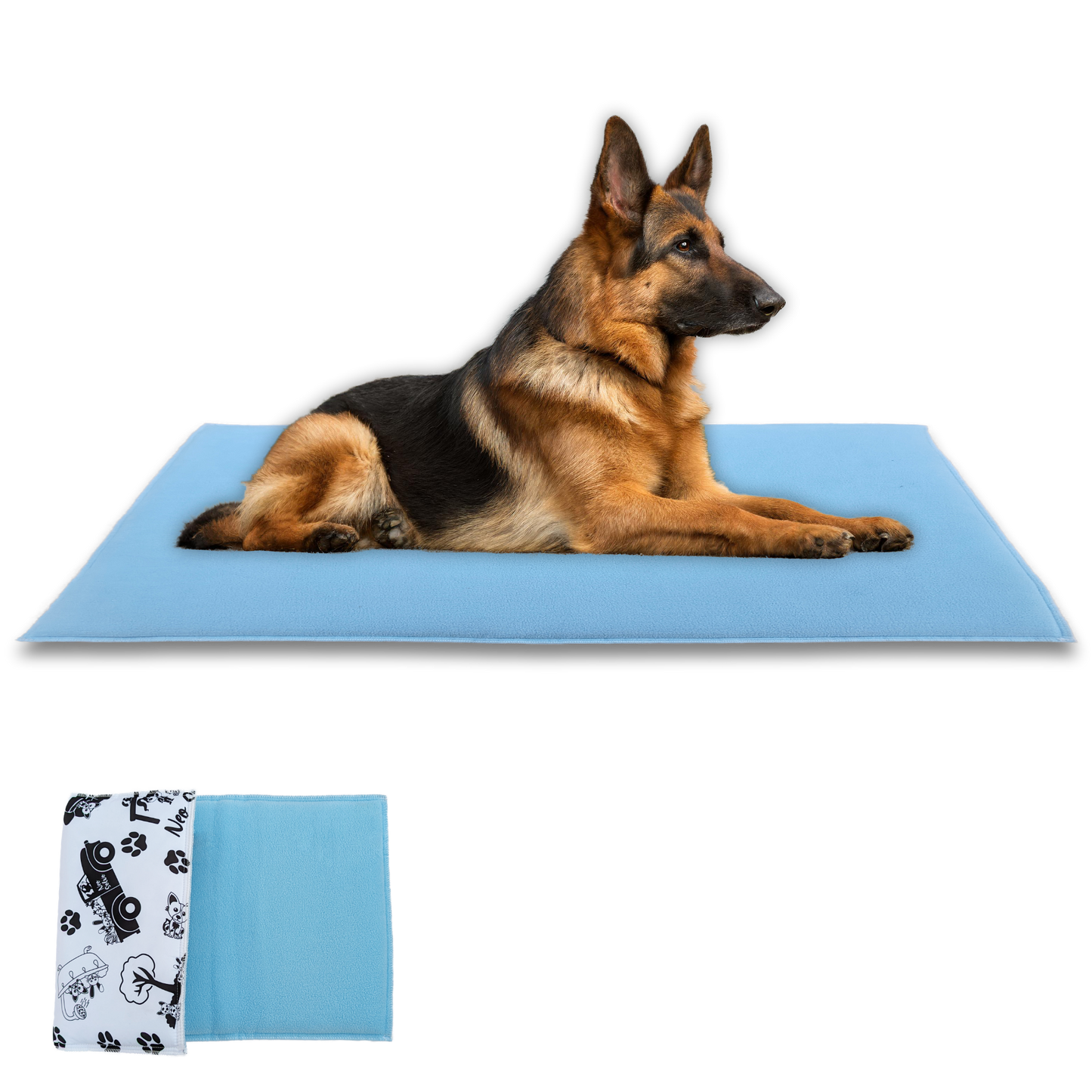 Reversible Dog and Cat Cushion - Soft and Absorbent Fleece Side and Smooth and Cool Polyester Side - Available in 2 Colors and 3 Sizes