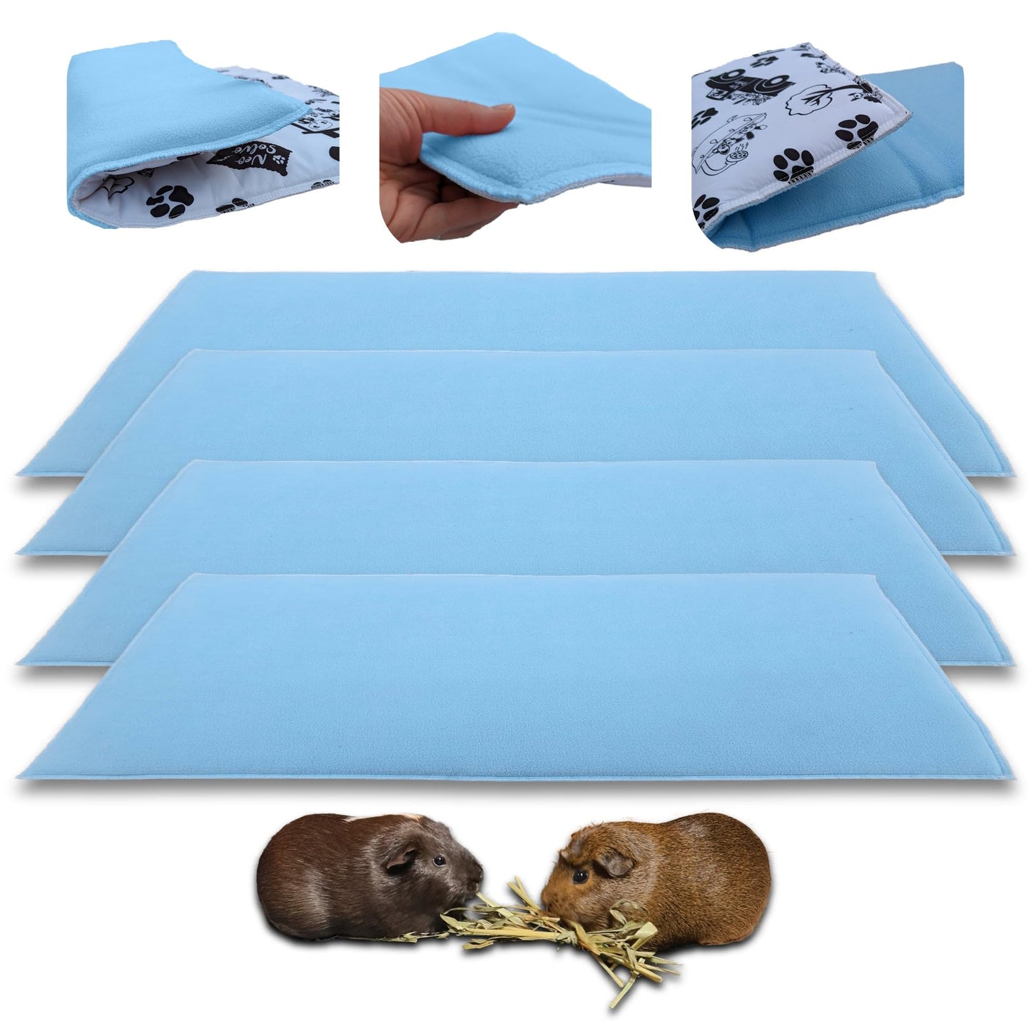 Promo-Paket – Fleece-Spielmatte für Meerschweinchen und Kaninchen – alles in einem, es ist eine Decke, ein riesiger Tunnel, ein Haus, ein Kissen und ein Bett – bequem – erhältlich in mehreren Farben und Größen