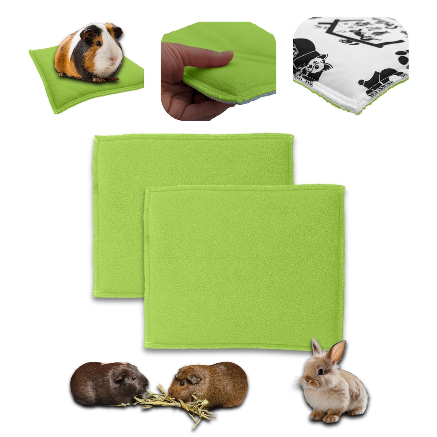 Promo-Paket – Fleece-Spielmatte für Meerschweinchen und Kaninchen – alles in einem, es ist eine Decke, ein riesiger Tunnel, ein Haus, ein Kissen und ein Bett – bequem – erhältlich in mehreren Farben und Größen