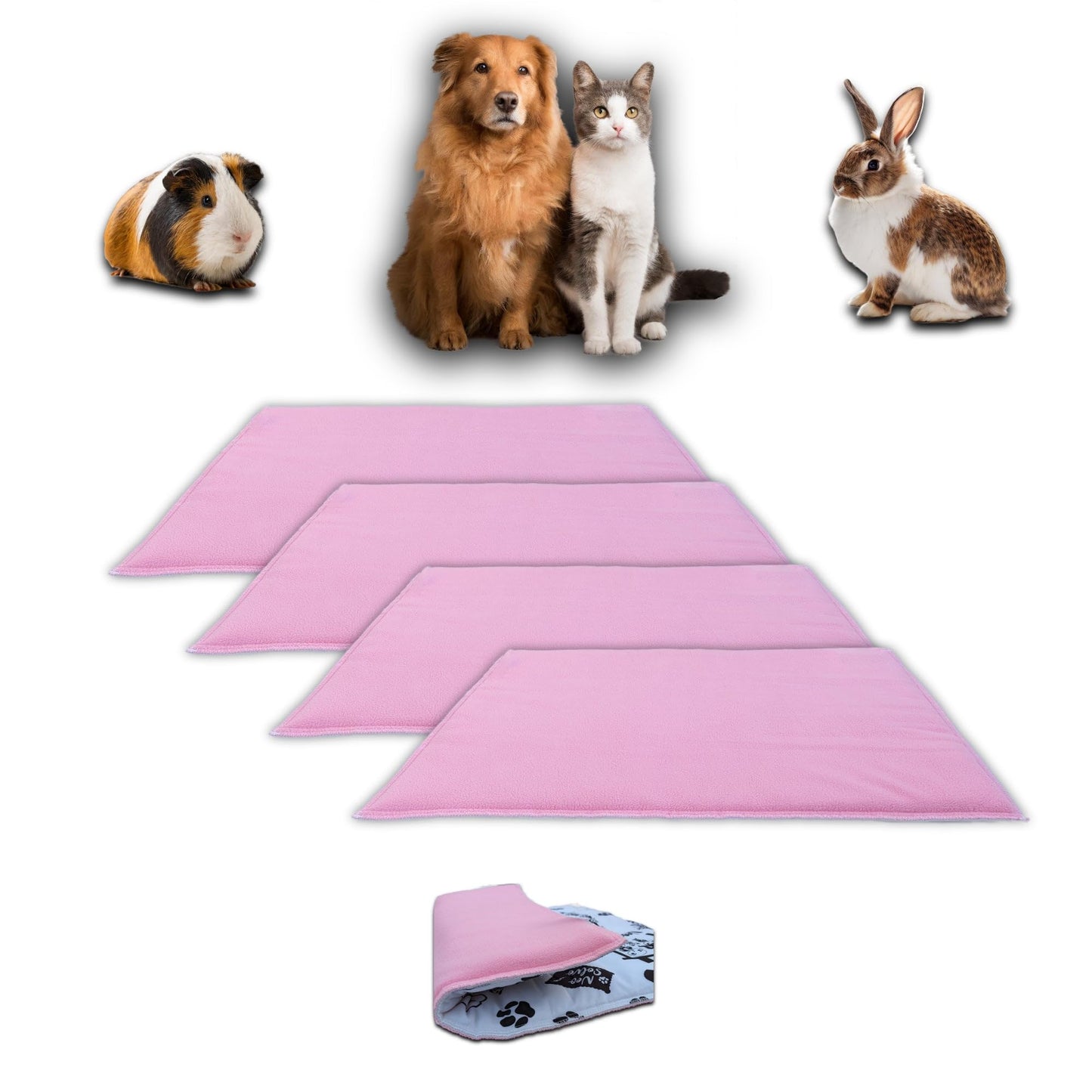Promo-Paket – Fleece-Spielmatte für Meerschweinchen und Kaninchen – alles in einem, es ist eine Decke, ein riesiger Tunnel, ein Haus, ein Kissen und ein Bett – bequem – erhältlich in mehreren Farben und Größen