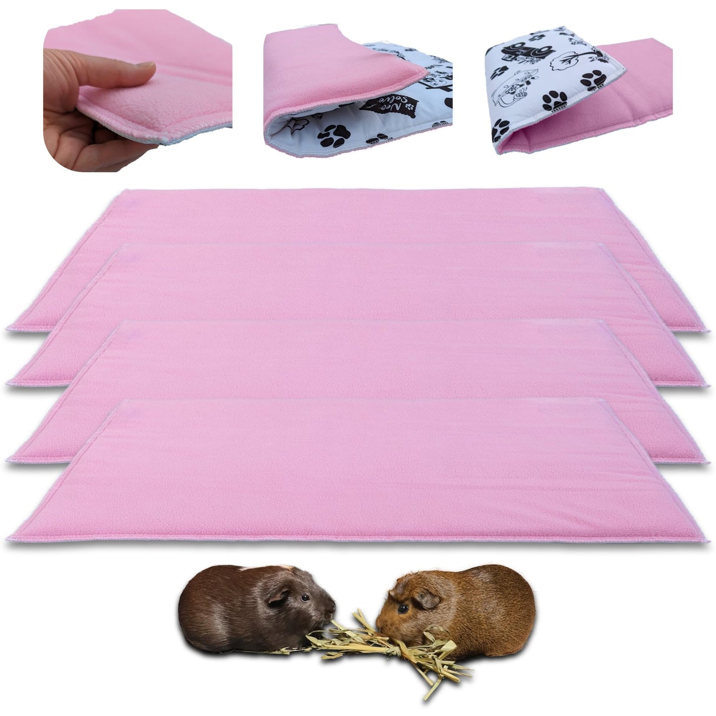 Promo-Paket – Fleece-Spielmatte für Meerschweinchen und Kaninchen – alles in einem, es ist eine Decke, ein riesiger Tunnel, ein Haus, ein Kissen und ein Bett – bequem – erhältlich in mehreren Farben und Größen