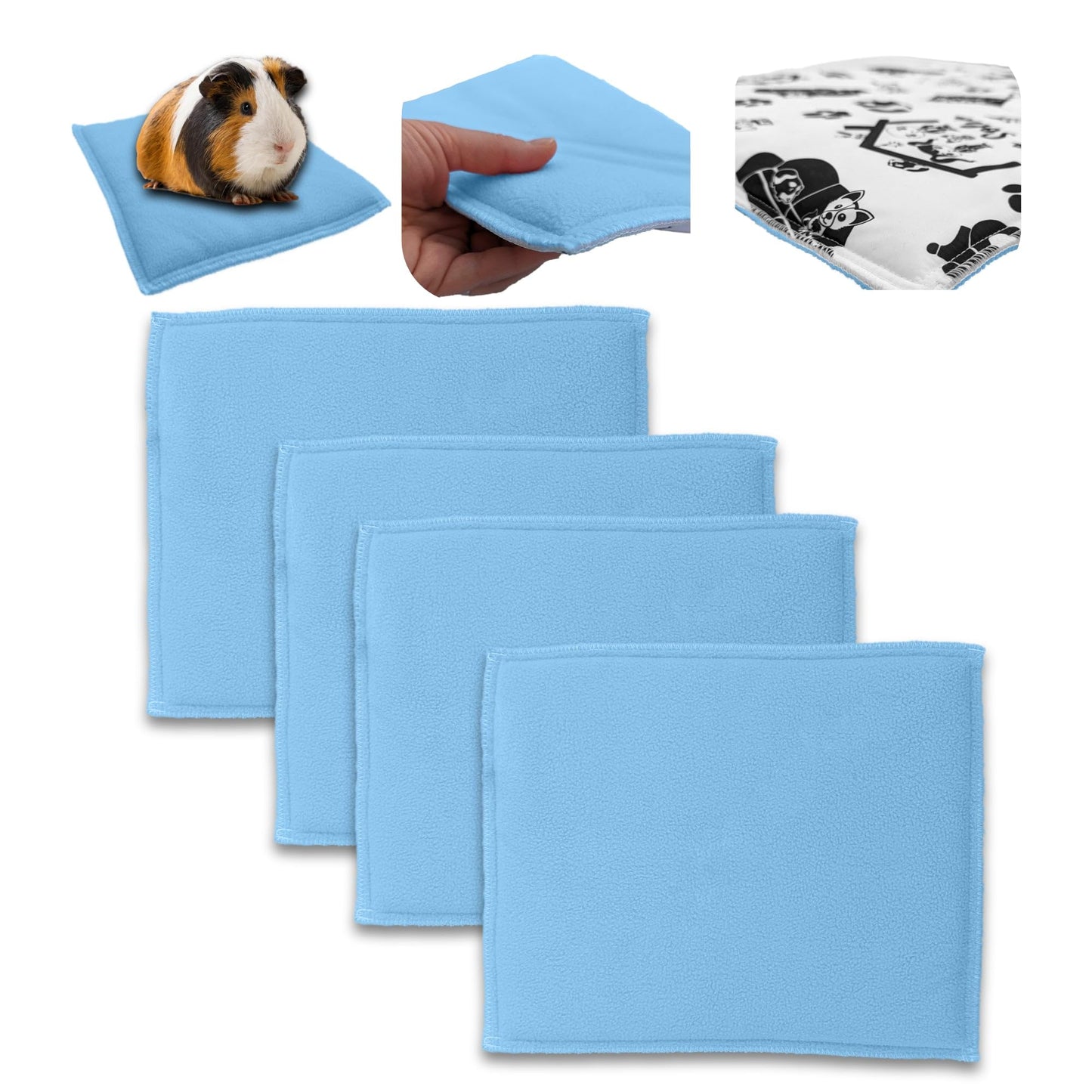 Promo-Paket – Fleece-Spielmatte für Meerschweinchen und Kaninchen – alles in einem, es ist eine Decke, ein riesiger Tunnel, ein Haus, ein Kissen und ein Bett – bequem – erhältlich in mehreren Farben und Größen
