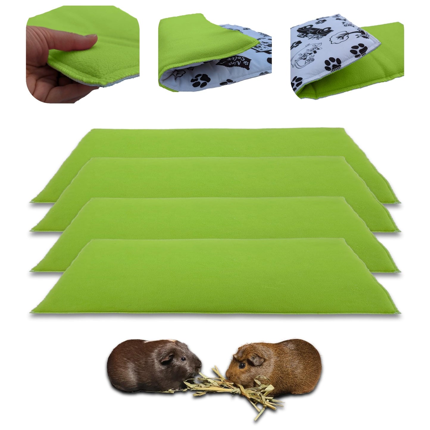 Promo-Paket – Fleece-Spielmatte für Meerschweinchen und Kaninchen – alles in einem, es ist eine Decke, ein riesiger Tunnel, ein Haus, ein Kissen und ein Bett – bequem – erhältlich in mehreren Farben und Größen