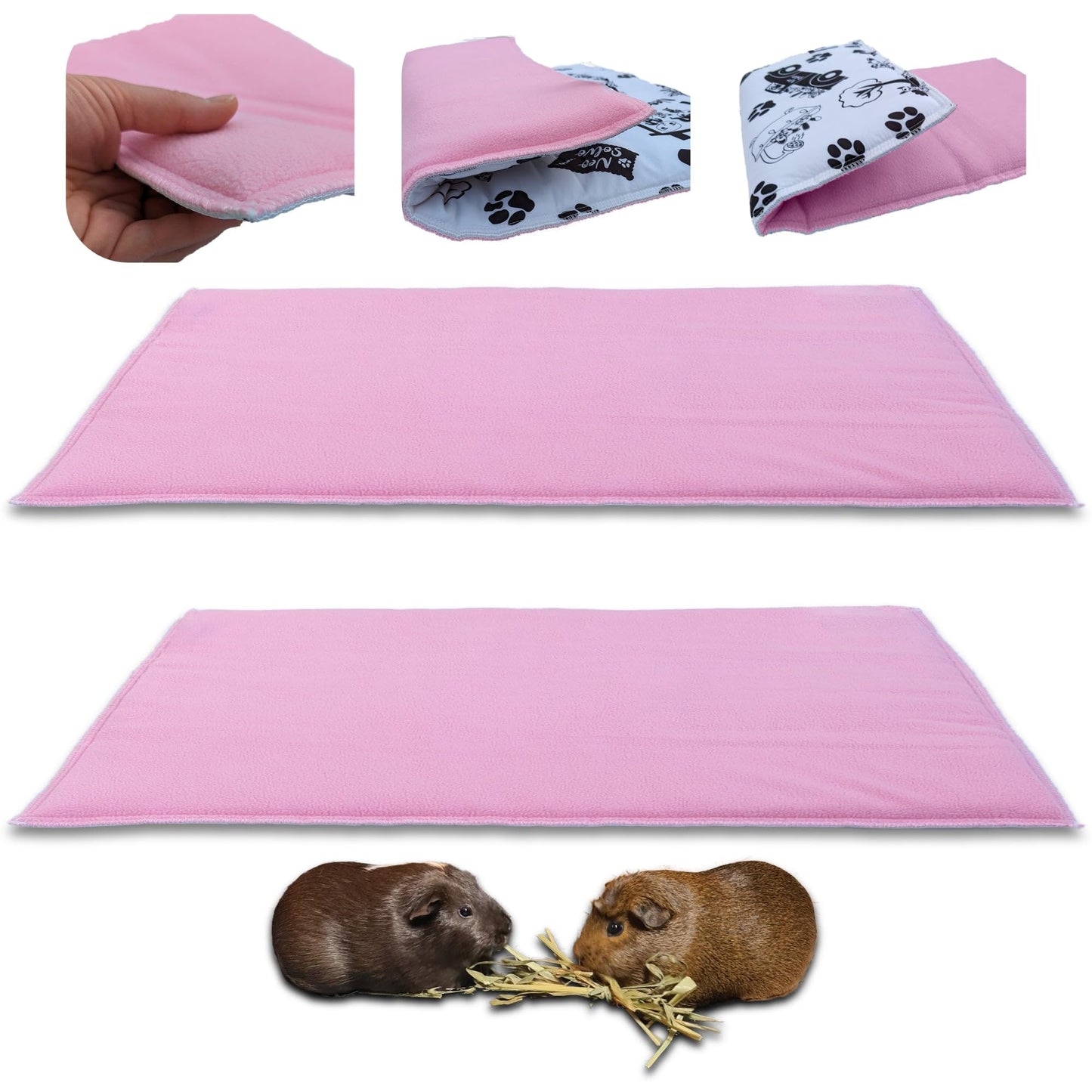 Promo-Paket – Fleece-Spielmatte für Meerschweinchen und Kaninchen – alles in einem, es ist eine Decke, ein riesiger Tunnel, ein Haus, ein Kissen und ein Bett – bequem – erhältlich in mehreren Farben und Größen