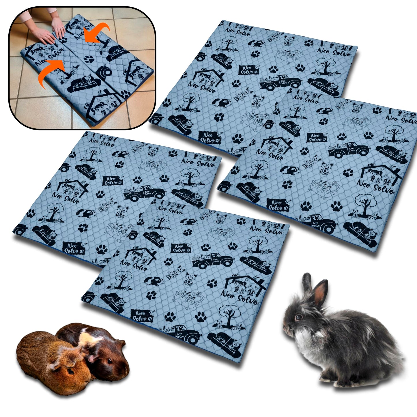 Pack multi-produits - Tapis Litière Polaire - Absorbant et Imperméable - Disponible en multiples couleurs et tailles