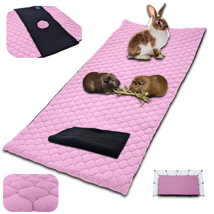 Tapis Litière Polaire pour Cochon d'Inde et Lapin - Absorbant et Imperméable - Facile à Nettoyer - Pour Cage et Enclos C&C - Disponible en multiples couleurs et tailles