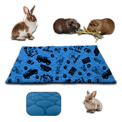 Tapis Litière Polaire pour Cochon d'Inde et Lapin - Absorbant et Imperméable - Facile à Nettoyer - Pour Cage et Enclos C&C - Disponible en multiples couleurs et tailles