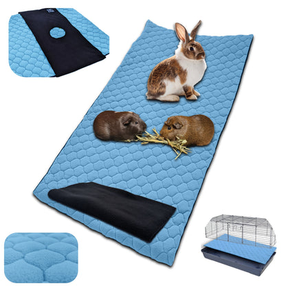 Tapis Litière Polaire pour Cochon d'Inde et Lapin - Absorbant et Imperméable - Facile à Nettoyer - Pour Cage et Enclos C&C - Disponible en 5 couleurs et 5 tailles