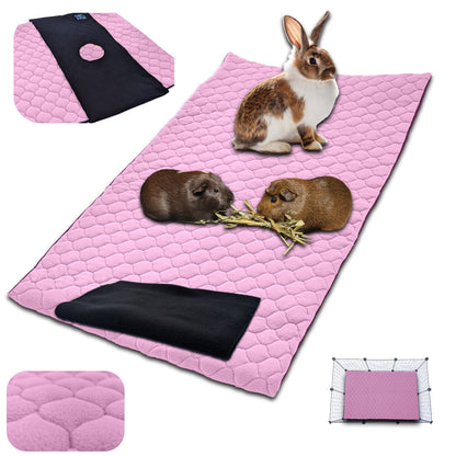 Tapis Litière Polaire pour Cochon d'Inde et Lapin - Absorbant et Imperméable - Facile à Nettoyer - Pour Cage et Enclos C&C - Disponible en multiples couleurs et tailles