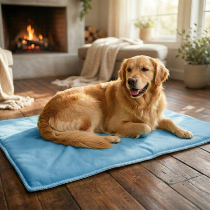 Coussin Réversible pour Chien et Chat - Face Polaire Douce et Absorbante et Face lisse et Fraiche en Polyester - Disponible en 3 couleurs et 4 tailles