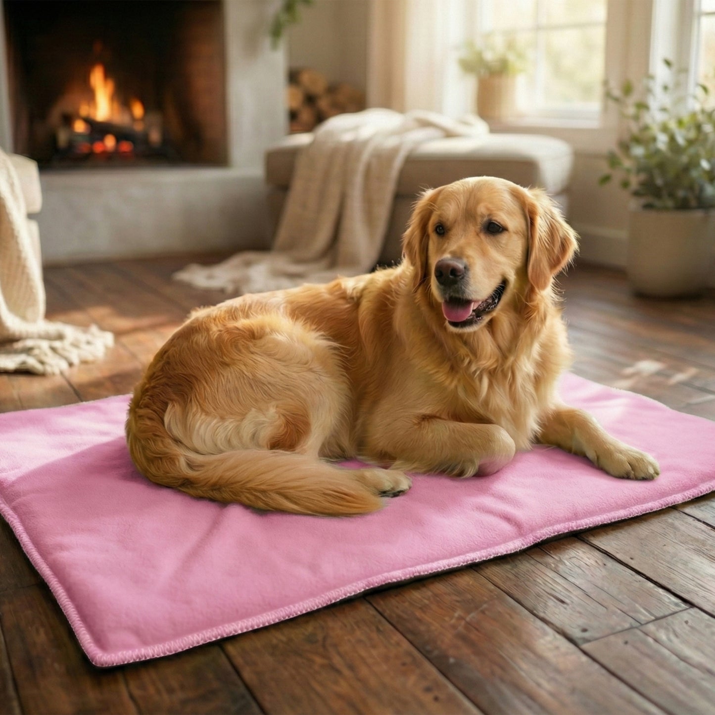 Coussin Réversible pour Chien et Chat - Face Polaire Douce et Absorbante et Face lisse et Fraiche en Polyester - Disponible en 3 couleurs et 4 tailles