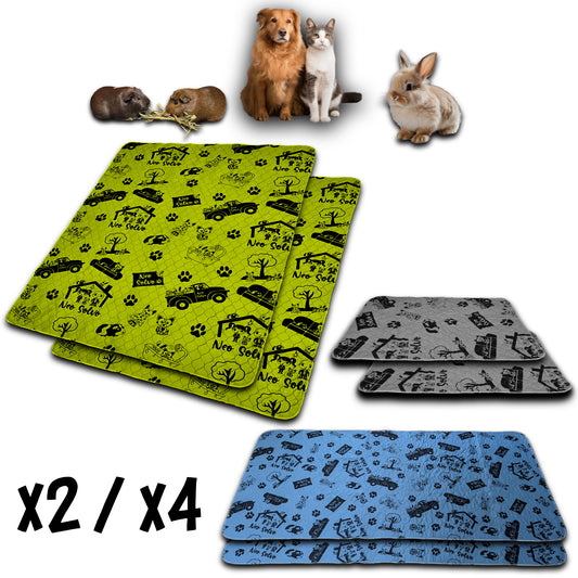 Pack Promo - Tapis Antidérapant et Absorbant - Apprentissage de la Propreté - Fond de Cage - Sous les Gamelles - Disponible en multiples couleurs et tailles