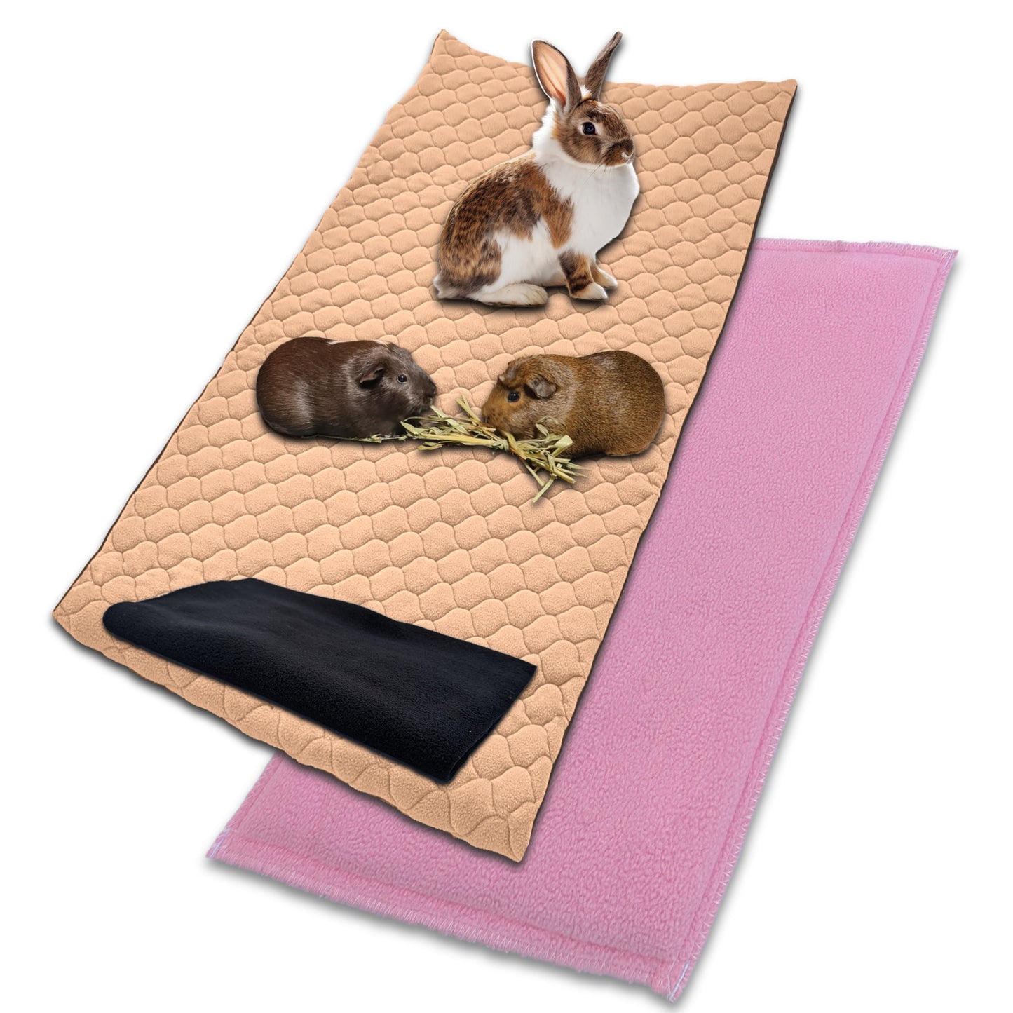 Pack multi-produits - Tapis Litière Polaire + Couverture Polaire Surlitière - Disponible en multiples couleurs et tailles