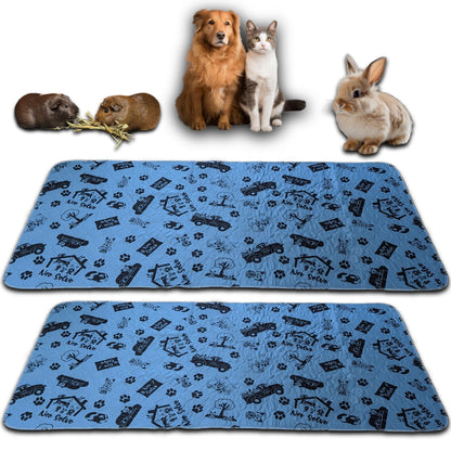 Tapis Antidérapant et Absorbant - Apprentissage de la Propreté - Fond de Cage - Sous les Gamelles  - Disponible en 5 tailles