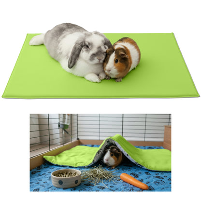 Tapis de jeu en Polaire pour Cochon d'Inde et Lapin - Tout en Un, c'est une Couverture, un Tunnel Géant, une Maison, un Coussin et un Lit - Confortable - Disponible en 3 couleurs et 6 tailles