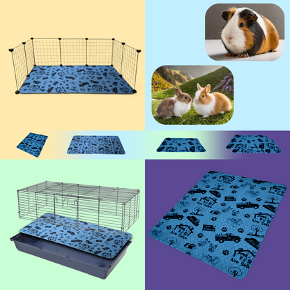 Tapis Antidérapant et Absorbant - Apprentissage de la Propreté - Fond de Cage - Sous les Gamelles  - Disponible en multiples couleurs et tailles