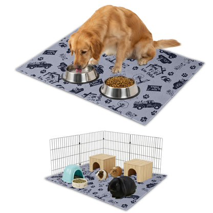Tapis Antidérapant et Absorbant - Apprentissage de la Propreté - Fond de Cage - Sous les Gamelles  - Disponible en multiples couleurs et tailles