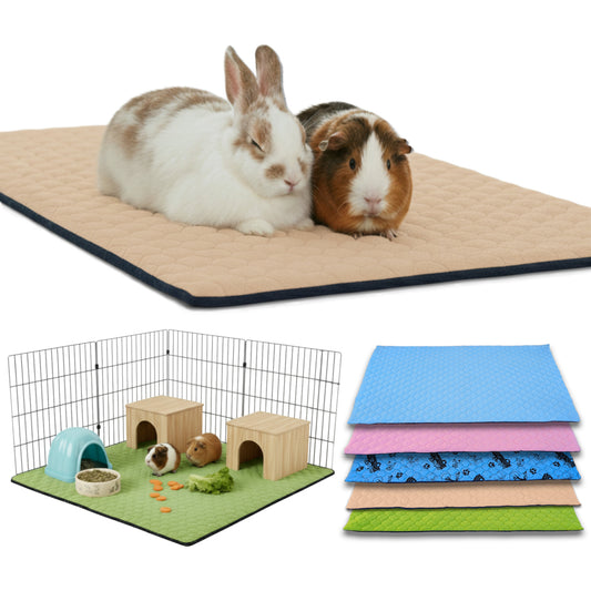 Tapis Litière Polaire pour Cochon d'Inde et Lapin - Absorbant et Imperméable - Facile à Nettoyer - Pour Cage et Enclos C&C - Disponible en multiples couleurs et tailles